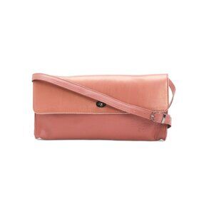SORUKA copper Leather Julie Metallic Clutch